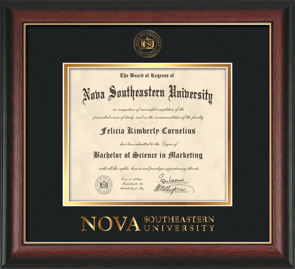 Nova Southeastern University Seal Single Opening