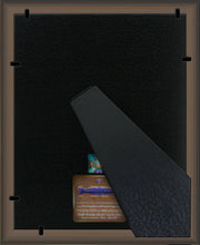 Back View of Nova Southeastern University 5 x 7 Photo Frame - Mezzo Gloss - w/Official Silver Embossing of NSU Seal & Name - Single Black mat