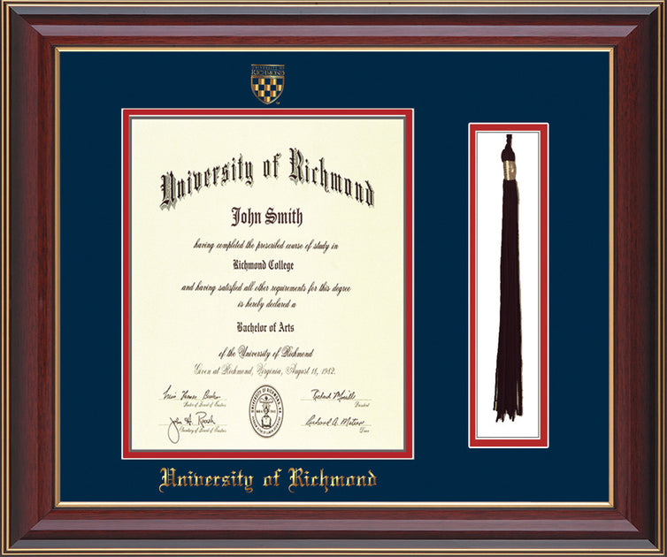 コレクション diploma University of Richmond Diploma Frame-Cherry Lacquer-Tassel-Navy