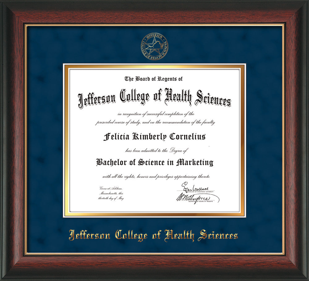 Jefferson College of Health Sciences Seal Single Opening