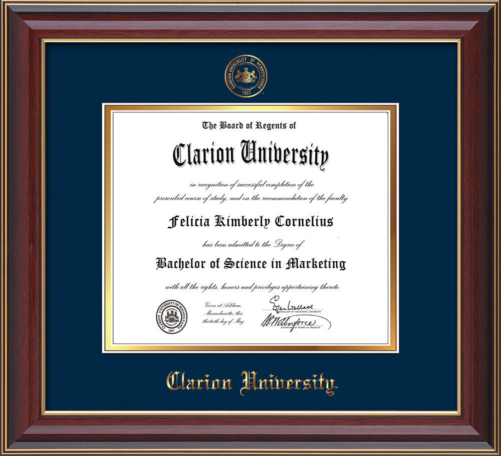 Clarion University of Pennsylvania Seal Single Opening