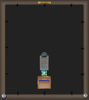 Back View of Roanoke College Diploma Frame - Rosewood w/Gold Lip - w/Embossed RC Seal & Name - Black on Maroon mat