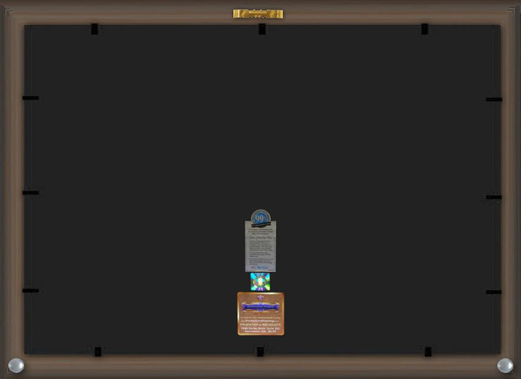 Back View of Morehead State University Diploma Frame - Flat Matte Black - w/Embossed MSU Seal & Name - Tassel Holder - Black on Gold mat