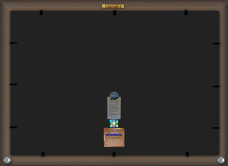 Back View of Morehead State University Diploma Frame - Flat Matte Black - w/Embossed MSU Seal & Name - Tassel Holder - Navy on Gold mat