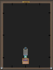 Image of Hampden-Sydney College Diploma Frame - Vintage Black Scoop - w/Embossed HSC Seal & Name - Watercolor - Black on Maroon mat