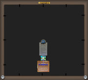 Back of the Morehead State University Diploma Frame - Mahogany Lacquer - w/Laser MSU Logo Cutout - Black on Royal Blue mat