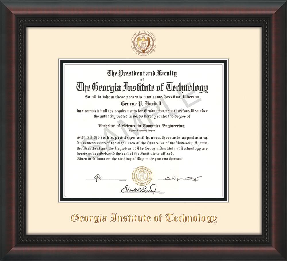 Georgia Tech Diploma Frame Custom Diploma Frames & Certificate Frames