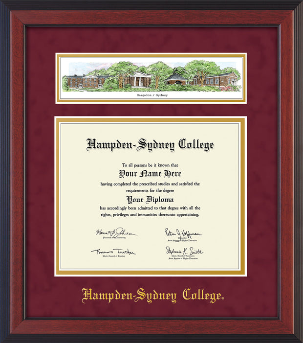 https://www.professionalframing.com/cdn/shop/products/Diploma_Frame-Hampden_Sydney-Graduation_Gift-Cherry_Reverse-Name_Only-Collage-Maroon_Suede_on_Gold_1000_620x.jpg?v=1478719465