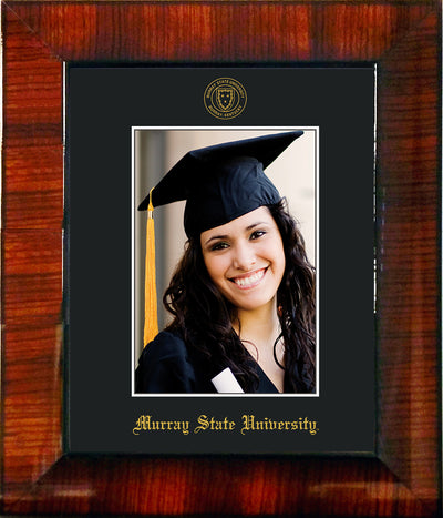 Image of Murray State University 5 x 7 Photo Frame - Mezzo Gloss - w/Official Embossing of Murray Seal & Name - Single Black mat
