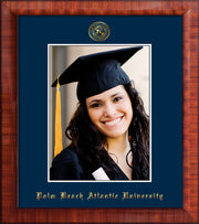 Image of Palm Beach Atlantic University 5 x 7 Photo Frame - Mezzo Gloss - w/Official Embossing of PBA Seal & Name - Single Navy mat