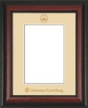 Image of University of Lynchburg 5 x 7 Photo Frame - Rosewood - w/Official Embossing of UL Seal & Name - Single Cream mat