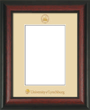 Image of University of Lynchburg 5 x 7 Photo Frame - Rosewood - w/Official Embossing of UL Seal & Name - Single Cream mat