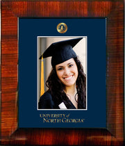 Image of University of North Georgia 5 x 7 Photo Frame - Mezzo Gloss - w/Official Embossing of UNG Seal & Wordmark - Single Navy mat
