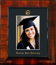 Image of Valdosta State University 5 x 7 Photo Frame - Mezzo Gloss - w/Official Embossing of VSU Seal & Name - Single Black Suede mat