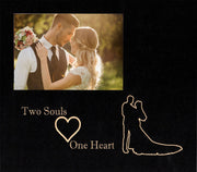 Image of Personalized Photo Frames - w/Black mat - w/Two Souls One Heart Wedding Design